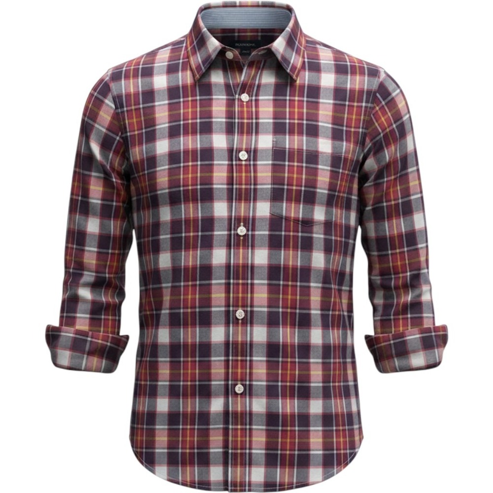 GapKids Button Down Shirt Boys Size L Burgundy Plaid Long Sleeve School Church